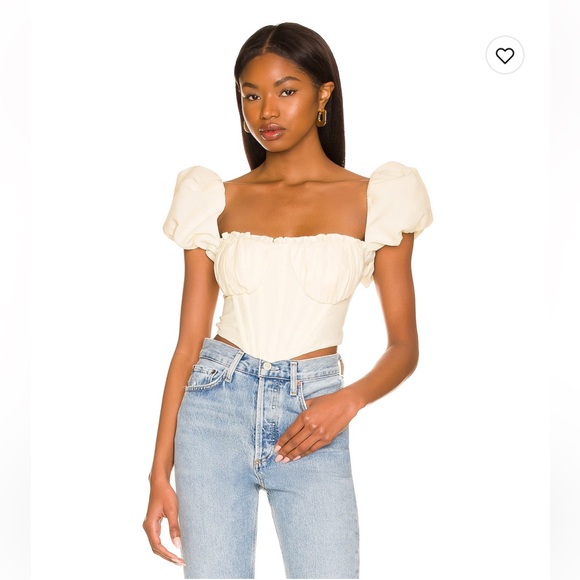 Claudette top in ivory - Picture 1 of 3